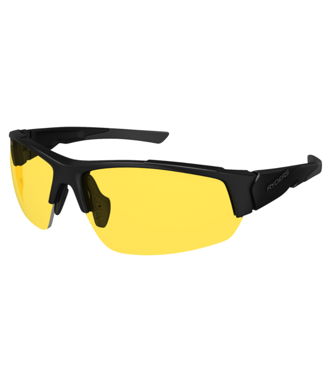 Ryders Eyewear STRIDER POLAR BLACK-SILVER MATTE / YELLOW TRACTION LENS SUPER ANTI-FOG