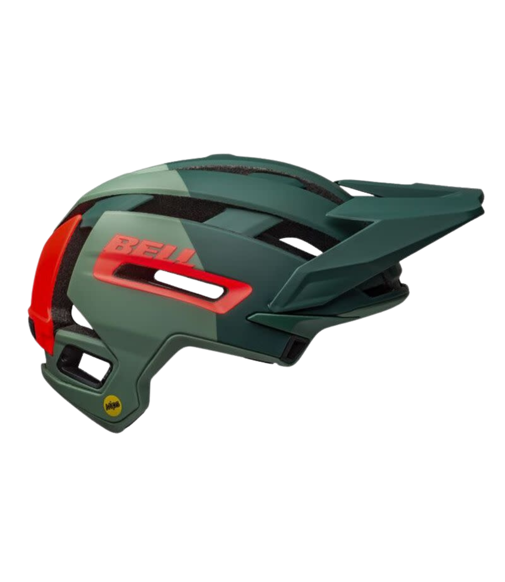 (取寄) ベル スーパー エアー ミプス ヘルメット Bell Super Air Mips Helmet Matte/Gloss Green/Infrared Bell Super Air Mips Helmet Matte/Gloss Green/Infrared Medium