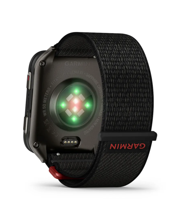 GARMIN Venu® X1 Black with Slate Titanium Caseback and Black ComfortFit Nylon Band