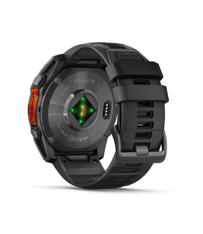 GARMIN fēnix® 8 – 51 mm, AMOLED Slate Gray with Black Silicone Band