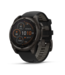GARMIN fēnix® 8 – 47 mm, Solar Sapphire, Carbon Gray DLC Titanium with Black/Pebble Gray Silicone Band