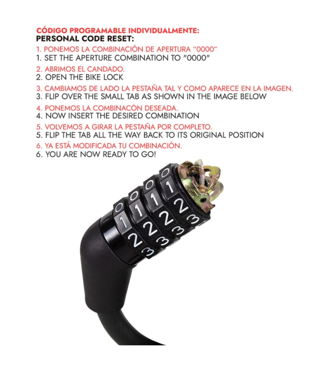 Eltin Spiral Combination Lock 10x1800 Wi