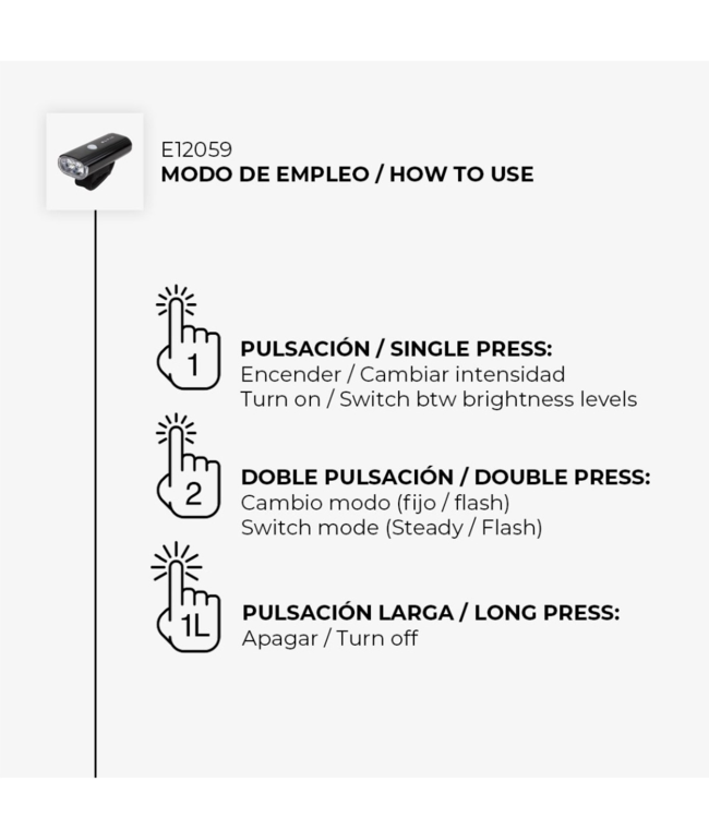 ELTIN Front Bike Light 800 Lumen - Focus