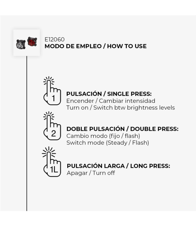 Front & Rear Bike Light Pack 120/20 Lumens - Lite