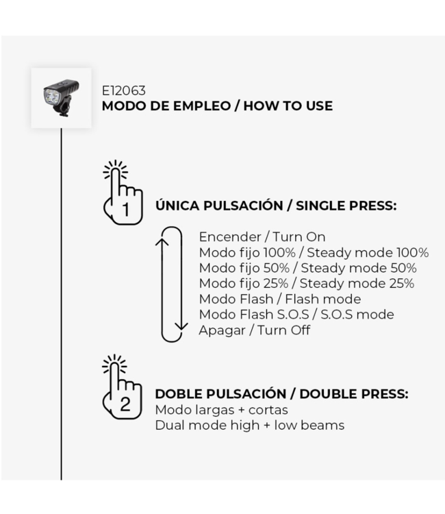 Front Bike Light 2000 Lumen - Explorer