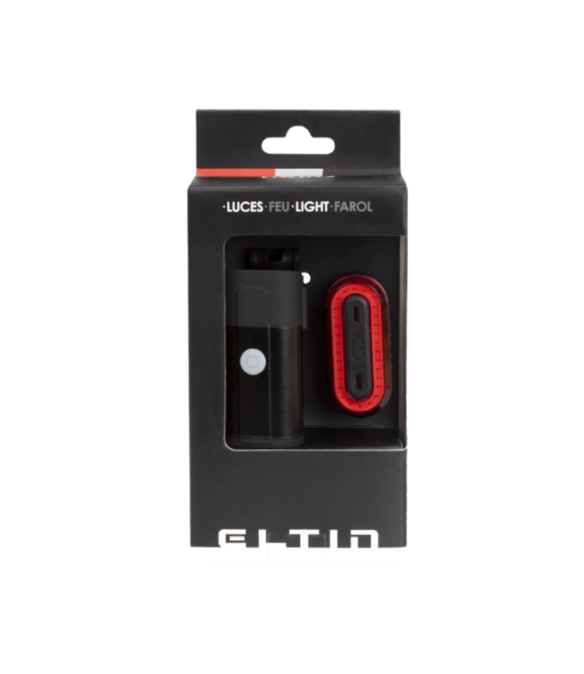 ELTIN Pack Front & Rear Bike Light 400+40Lm - Focus
