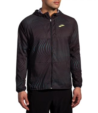 BROOKS Nightlife Jacket Men's Black Nightlife Rain M