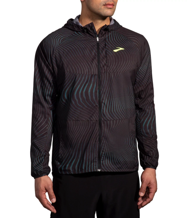 BROOKS Nightlife Jacket Men's Black Nightlife Rain M