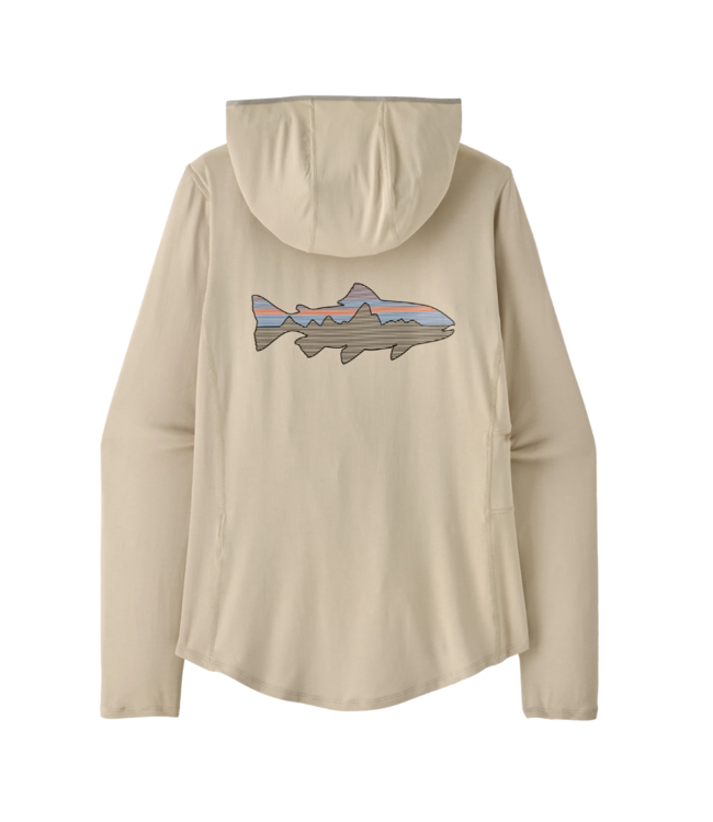 PATAGONIA W's Tropic Comfort Natural Graphic Hoody Fitz Roy Trout: Pumice S