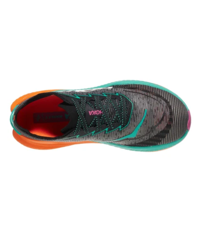 HOKA MACH X 2 WOMEN'S BLACK / ELECTRIC AQUA 09B