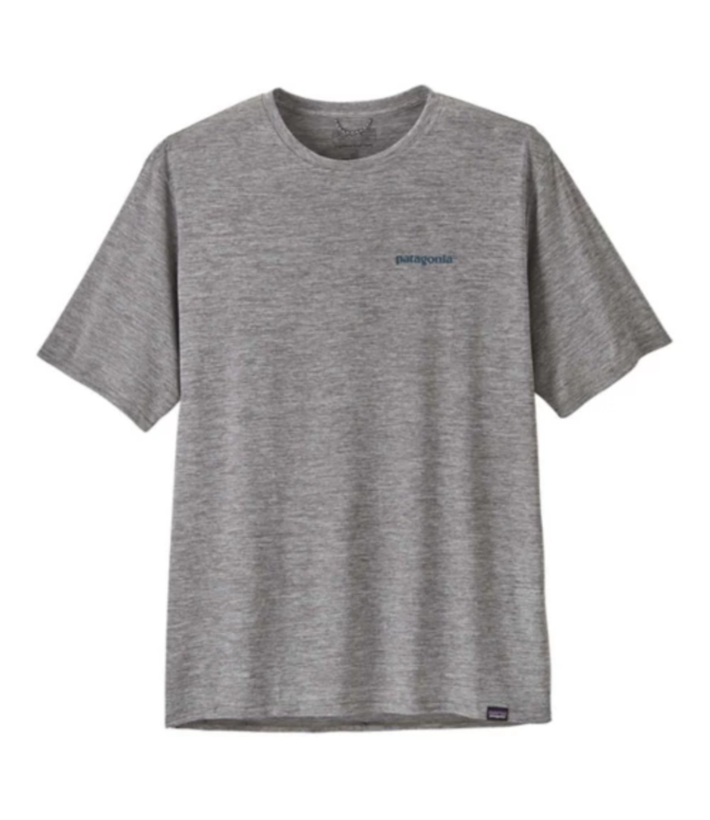 PATAGONIA M's Cap Cool Daily Graphic Shirt - Waters Boardshort Logo Abalone Blue: Feather Grey XL