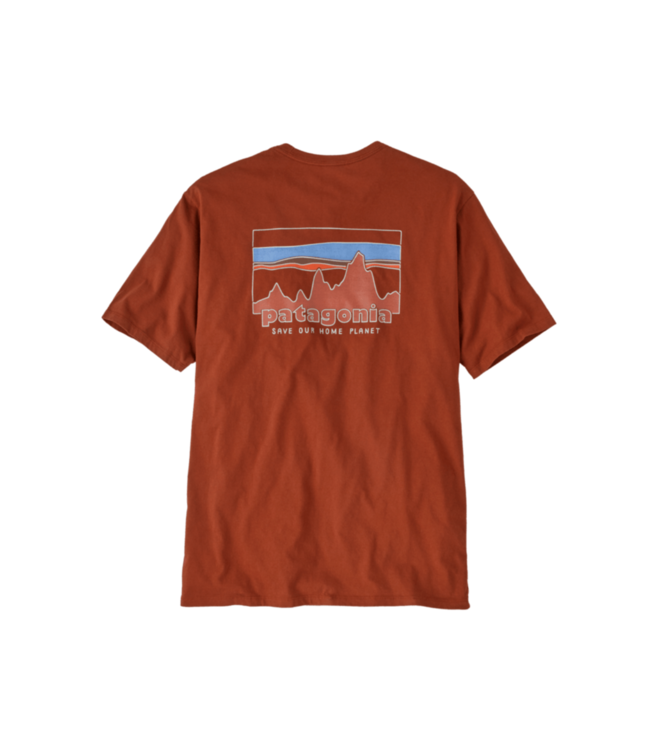 PATAGONIA M's '73 Skyline Organic T-Shirt Burnished Red L