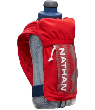 NATHAN Quick Squeeze Insulated Handheld 12oz  Ribbon Red/White