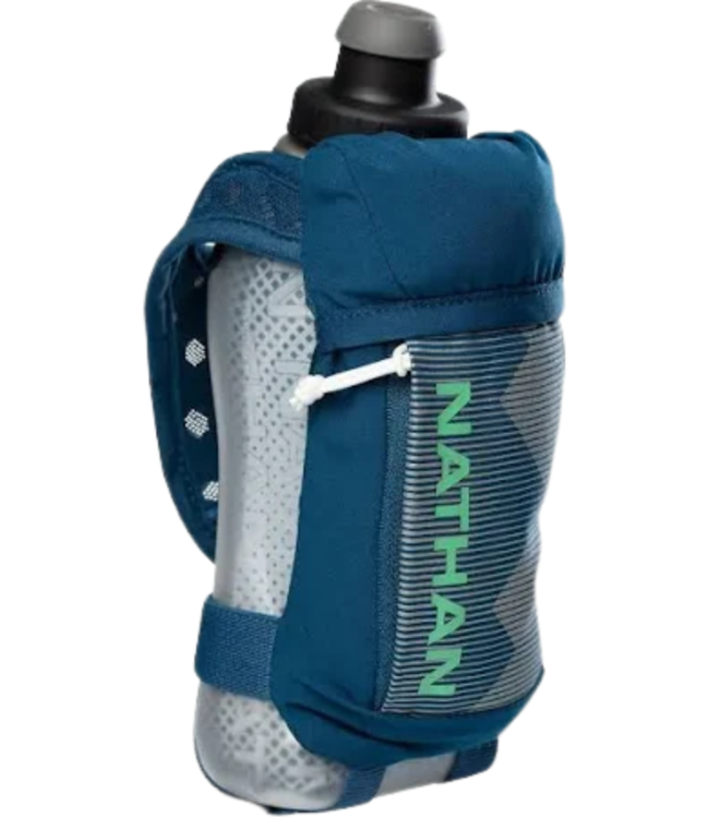 NATHAN Quick Squeeze Insulated Handheld 12oz  Marine Blue/Mint