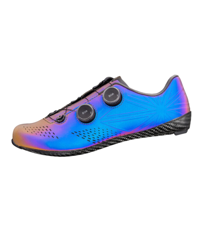 SUPACAZ Kazze Carbon Road Shoe - Oil Slick Reflective Premium Road Bike Shoe