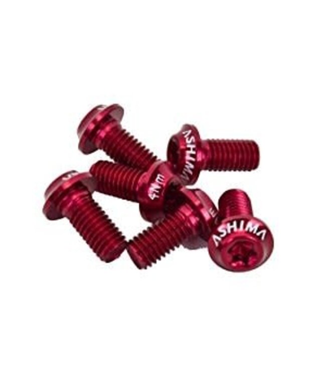 ASHIMA ALLOY TORX ROTOR BOLTS RED