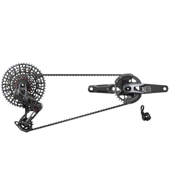 SRAM X0 T-Type Eagle V2 Transmission AXS Groupset (RD w/Battery/Charger/Cord, EC POD Ult, FC X0 Q174 CL55 DUB MTB PowerMeter Wide 170 w/DM 32t CR w/2 Guards, CN 126l, CS XS-1295 10-52t)