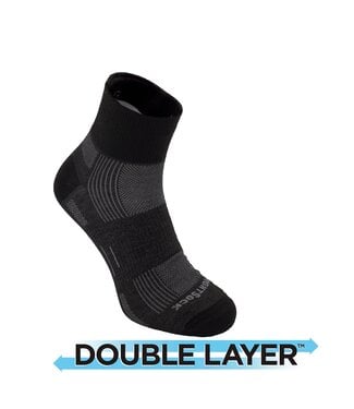 WRIGHTSOCK Wrightsock Explore Multi Sport Quarter Black/Yellow  Small