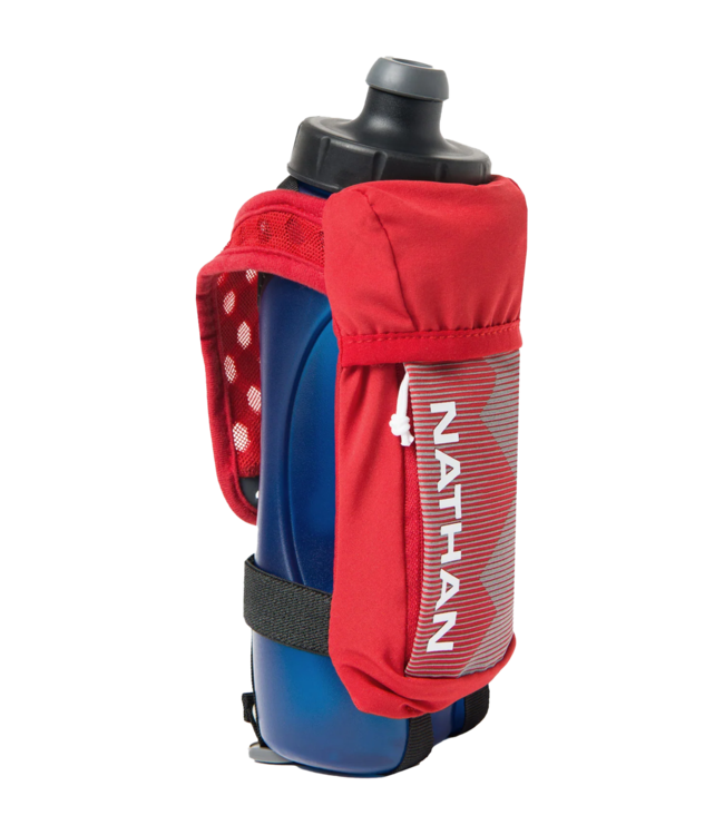 NATHAN Nathan Quick Squeeze 22oz Handheld Ribbon Red/White