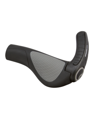 Ergon GP3 Grips - Lock-On, Twistshift, Large, Black/Gray