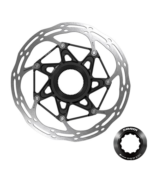 SRAM Sram Rotor Centerline X Road 2 Piece 160mm Black (includes steel rotor bolts) Rounded