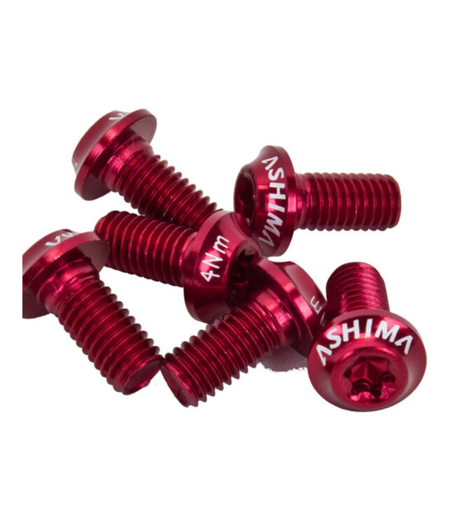 ASHIMA ALLOY TORX ROTOR BOLTS RED