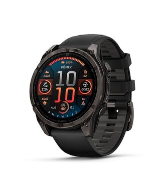 GARMIN Garmin fēnix® 8 Pro – 47 mm, AMOLED fēnix® 8 Pro – 47 mm, AMOLED, Sapphire, Titanium with Graphite/Black Silicone Band