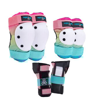 PAD SET TRIPLE8 SAVER-3 ELBO/KNE/WRST MD SHAVED ICE FADE