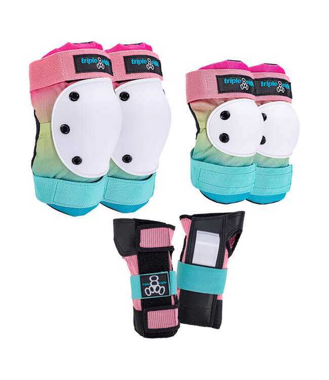 PAD SET TRIPLE8 SAVER-3 ELBO/KNE/WRST MD SHAVED ICE FADE