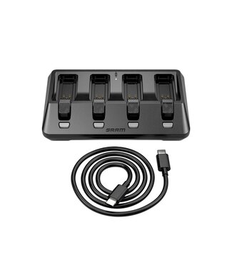 SRAM AXS BATTERY BASE CHARGER 4-PORTS (INCLUDING USB-C CORD)