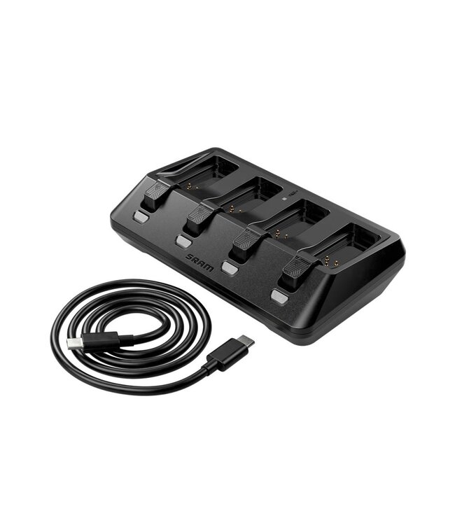 SRAM AXS BATTERY BASE CHARGER 4-PORTS (INCLUDING USB-C CORD)
