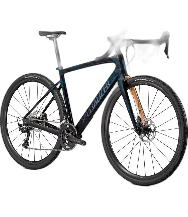 SPECIALIZED Specialized Diverge Sport Carbon Gloss Forest Green/Ice Papaya/Chrome/Wild Ferns 52