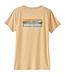 PATAGONIA W's Cap Cool Daily Graphic Shirt - Waters Boardshort Logo: Sandy Melon X-Dye S