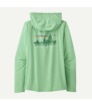 PATAGONIA W's Cap Cool Daily Graphic Hoody '73 Skyline: Rinsed Green X-Dye S