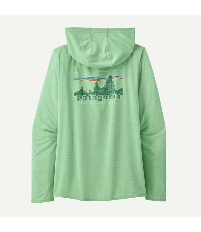 PATAGONIA W's Cap Cool Daily Graphic Hoody '73 Skyline: Rinsed Green X-Dye S