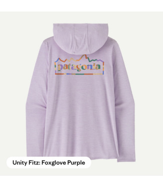 PATAGONIA W's Cap Cool Daily Graphic Hoody Fitz Roy Superbloom: Pumice X-Dye S