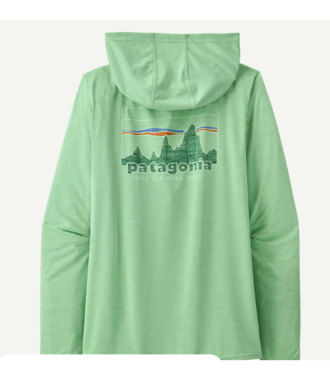 PATAGONIA W's Cap Cool Daily Graphic Hoody Fitz Roy Superbloom: Pumice X-Dye S