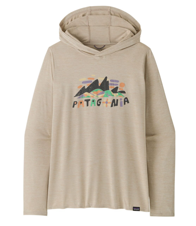 PATAGONIA W's Cap Cool Daily Graphic Hoody Fitz Roy Superbloom: Pumice X-Dye S
