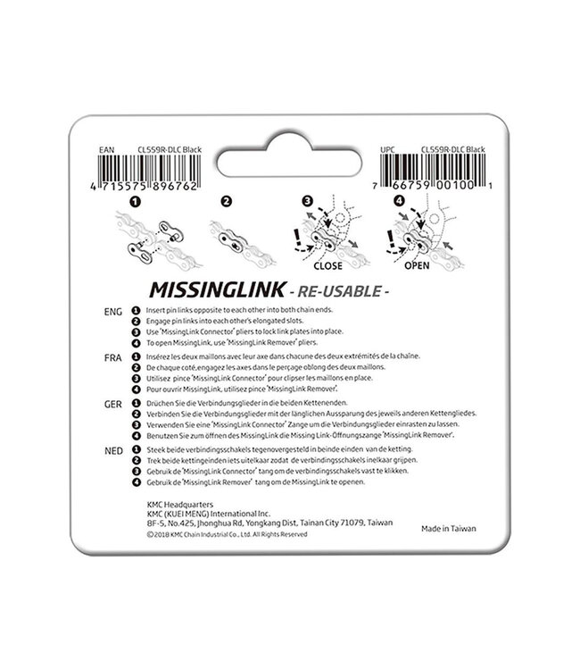 KMC CONNECTING LINK 10 SPEED 6 PER CARD