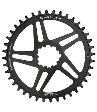 Wolf Tooth 42T Sram Direct Mount 3-Bolt 6mm Offset Drop Stop Flattop Compatible Black Chainring