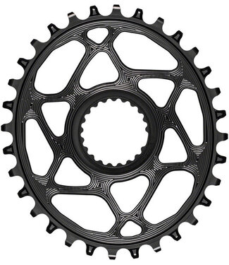 absoluteBLACK Oval Direct Mount Chainring - 36t, Shimano Direct Mount, 3mm Offset, Requires Hyperglide+ Chain, Black