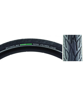 TIRES SCHWALBE ROAD CRUISER ACTIVE TWIN K-GUARD 27.5x1-5/8 BK/BSK/REF GN-COMPOUND WIRE