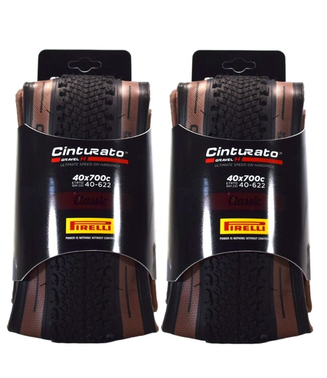 PIRELLI Pirelli Cinturato Gravel 700x40 Folding Tubeless Ready SpeedGrip Hard Train  Tan Wall Tire