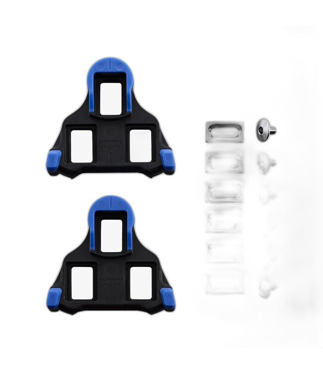 SHIMANO Shimano SM-SH12 SPD-SL 2-DEGREE FRONT-CENTER PIVOT MODE CLEATS (BLUE)