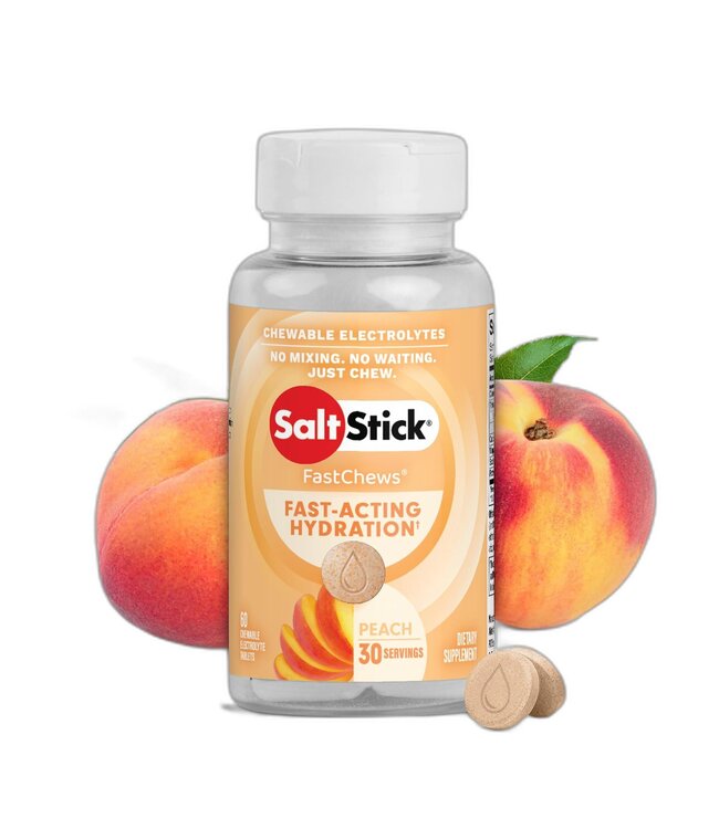Saltstick Fastchews Chewable Electrolyte Tablets, Perfectly Peach single