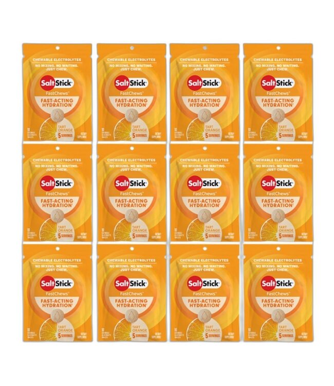 Saltstick Fastchews Chewable Electrolyte tablets Orange single
