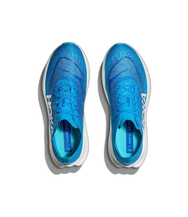 HOKA M MACH X 2 MEN'S BLACK / ELECTRIC AQUA 08D