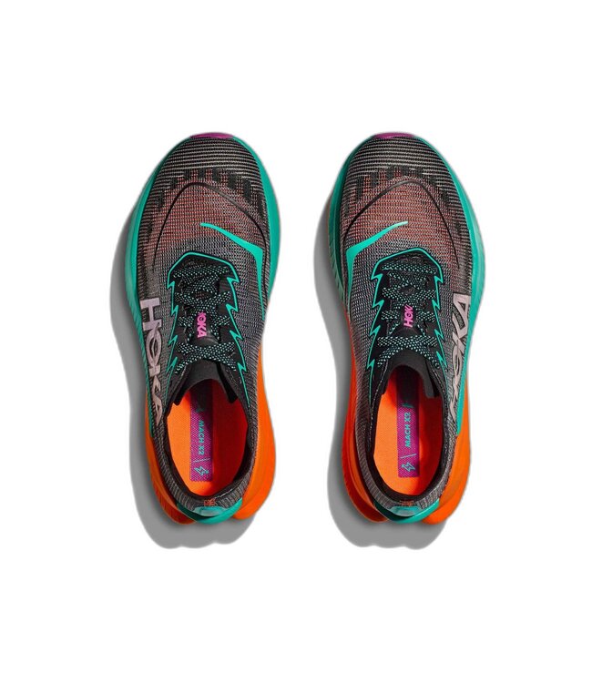 HOKA M MACH X 2 MEN'S BLACK / ELECTRIC AQUA 09.5D