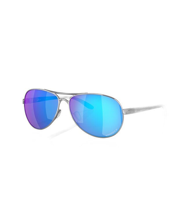 OAKLEY Oakley Feedback Polished Chrome Prizm Sapphire Polarized Sunglasses