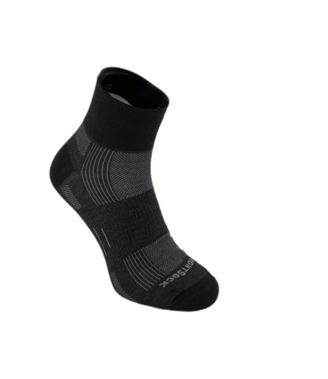 WRIGHTSOCK Wrightsock Explore Multi Sport Quarter Black/Yellow  Small